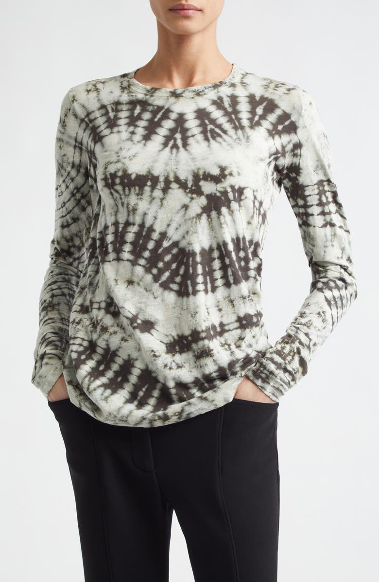 Proenza Schouler Mia Tie Dye Tissue T-Shirt, Main, color, Caper Multi