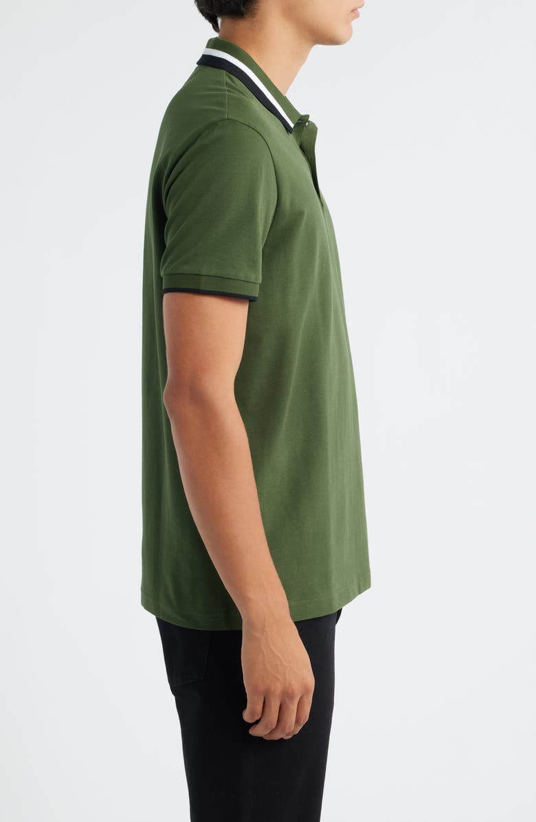 BOSS Paddy Tipped Cotton Polo, Alternate, color, Open Green
