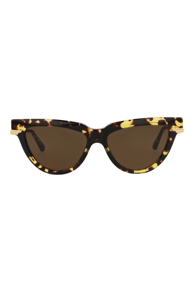 54mm Cat Eye Sunglasses, Main, color, HAVANA GOLD BROWN