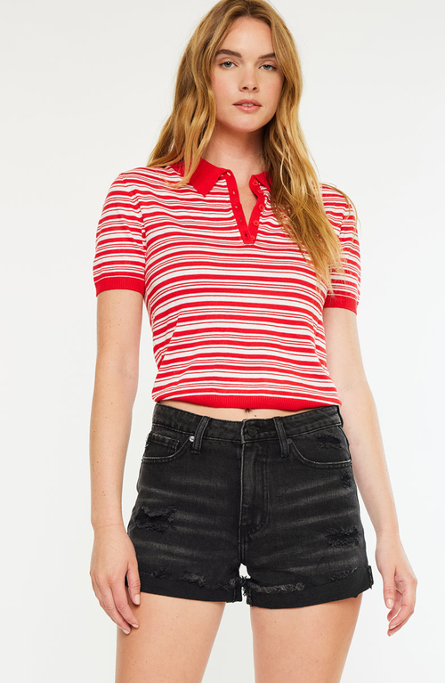 Kancan Kaya High Rise Shorts In Black