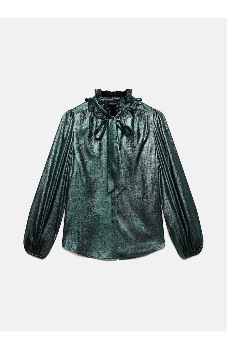 MINT VELVET Metallic Bow Blouse, Alternate, color, Green