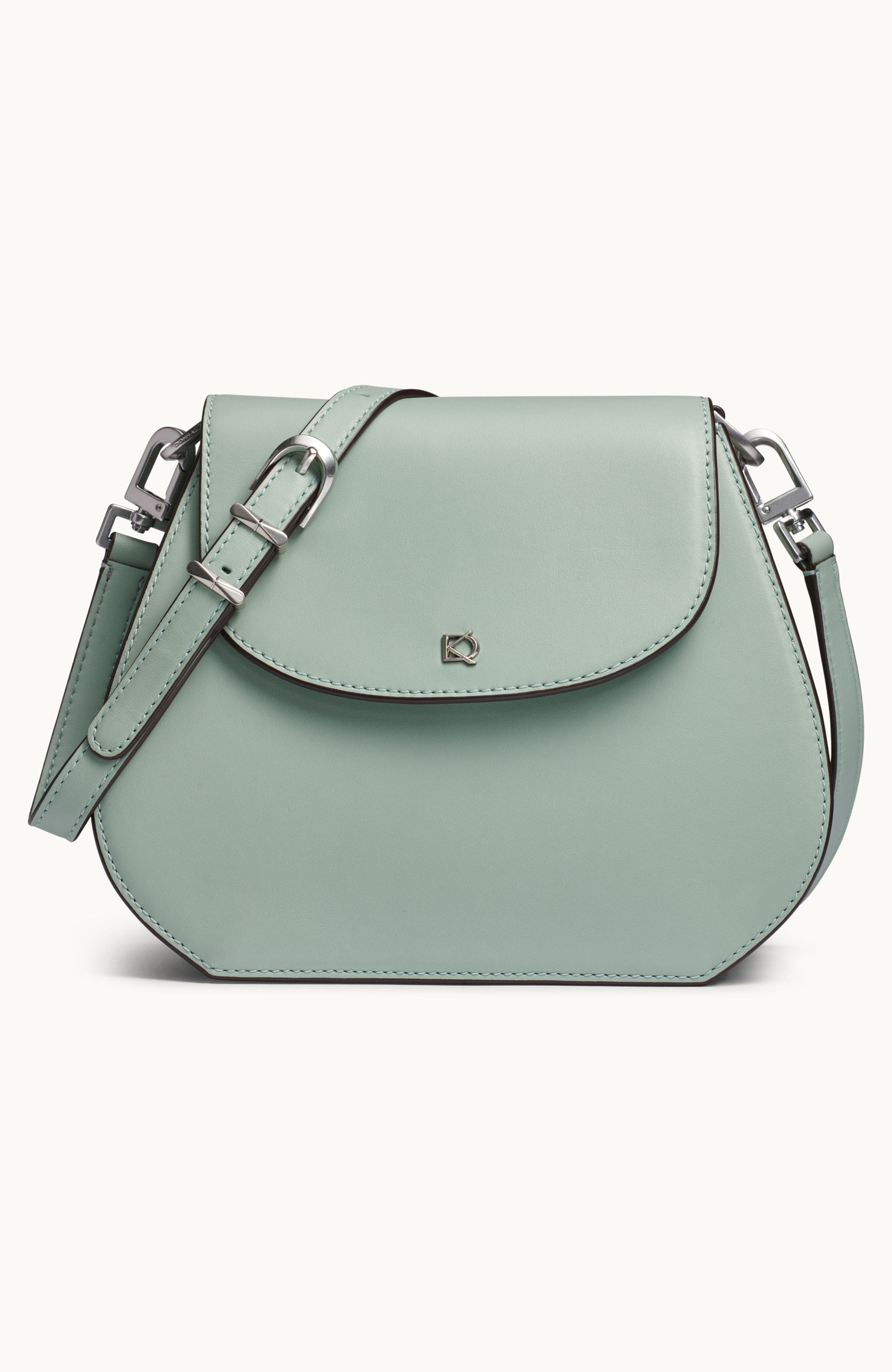 Donna Karan New York Bellerose Flap Crossbody, Main, color, Pale Jade