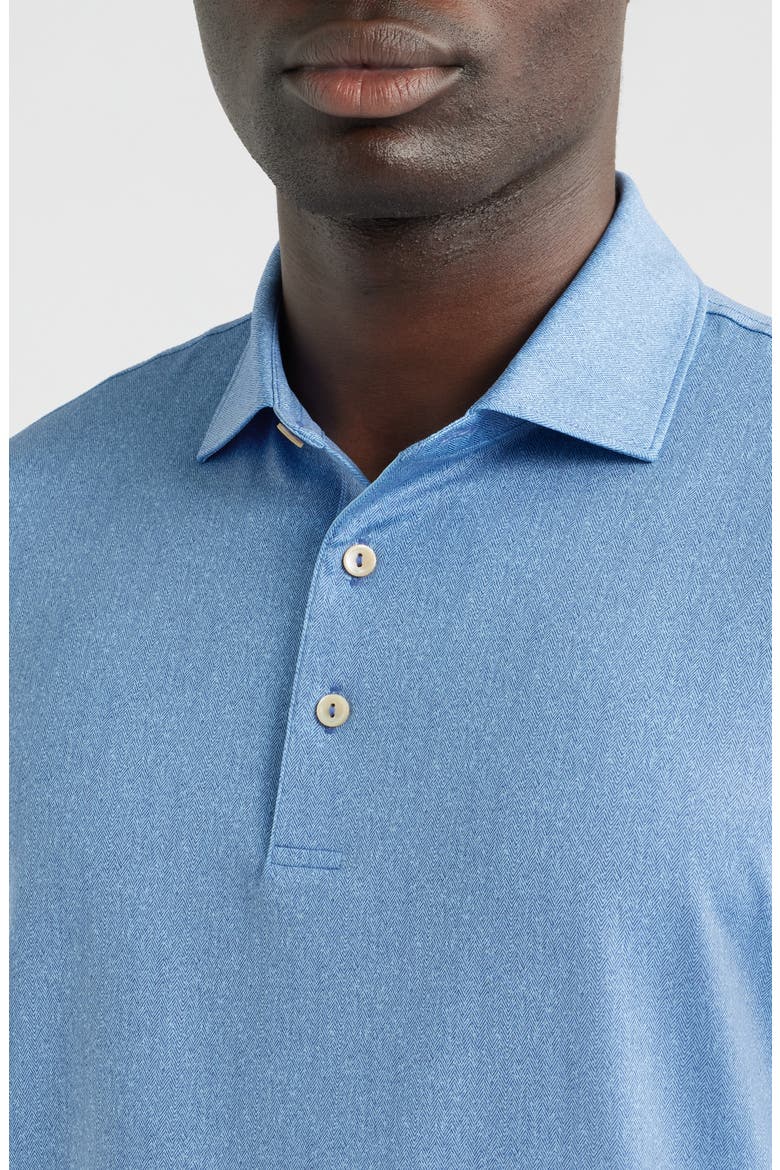 Herringbone Summer Comfort Performance Jersey Polo, Alternate, color, BALI BLUE