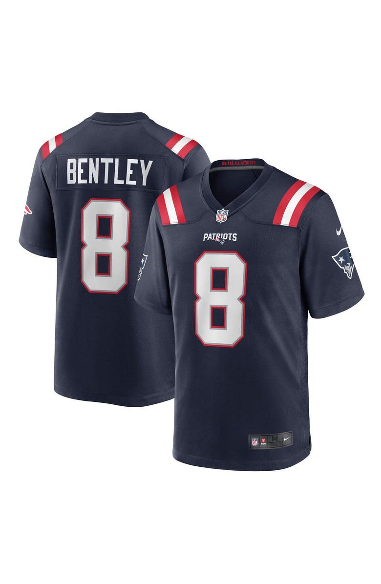 Nike Men's Nike Ja'Whaun Bentley Navy New England Patriots Game Player Jersey, Main, color, 