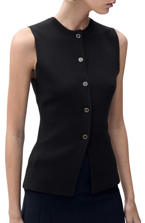 Mango Matilda Knit Vest In Chocolate