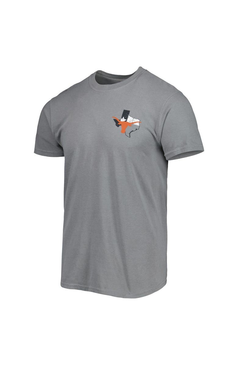 IMAGE ONE Men's Gray Texas Longhorns Hyperlocal State T-Shirt, Alternate, color, Gray