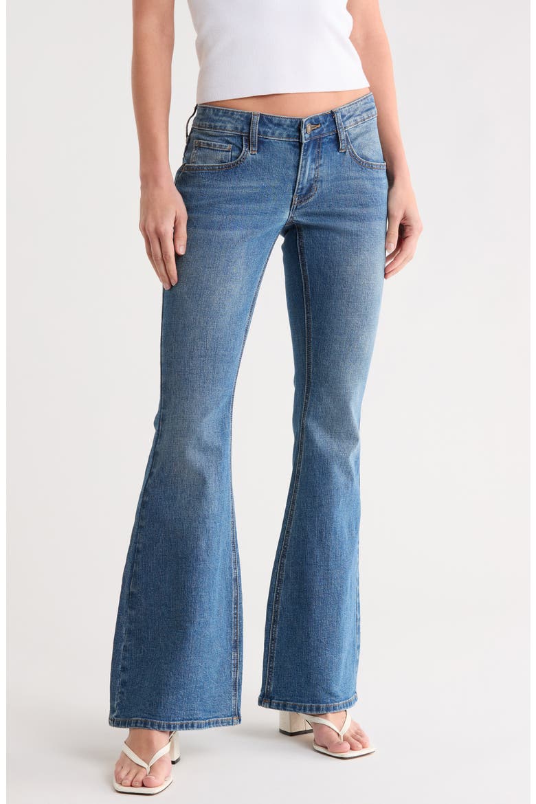 Ultra Low Rise Flare Jeans, Main, color, MEDIUM WASH