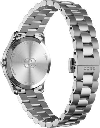 稀少 GUCCI(グッチ) G-TIMELESS White Dial Ladies Watch GUCCI G-Timeless 29MM SS White MOP Dial Women's Watch