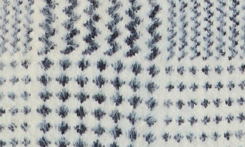 Love Token Notch Collar Printed Sweater In Blue