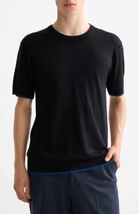 Relaxed Fit Short Sleeve Crewnneck Sweater