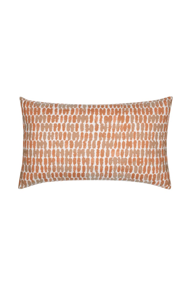 Thumbprint Indoor & Outdoor Woven Accent Pillow, Alternate, color, Tuscan
