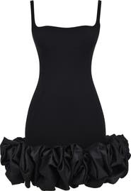 HOUSE OF CB Lilou Ruffle Square Neck Minidress