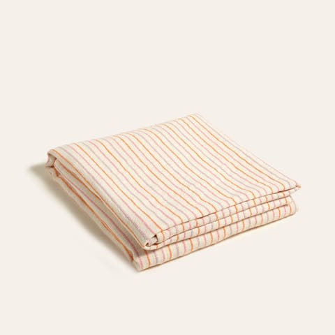 Nilufer Yarn Dyed Cotton Linen King Size Pique 94X87 In