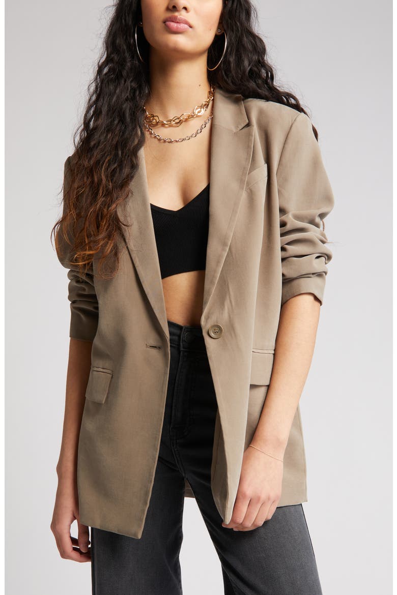 Oversize Blazer, Alternate, color, BROWN WALNUT