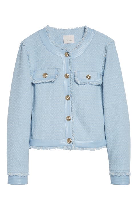 Deva Cotton Blend Birdseye Tweed Jacket