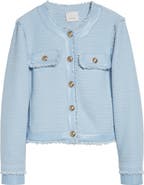 Cinq à Sept Deva Cotton Blend Birdseye Tweed Jacket