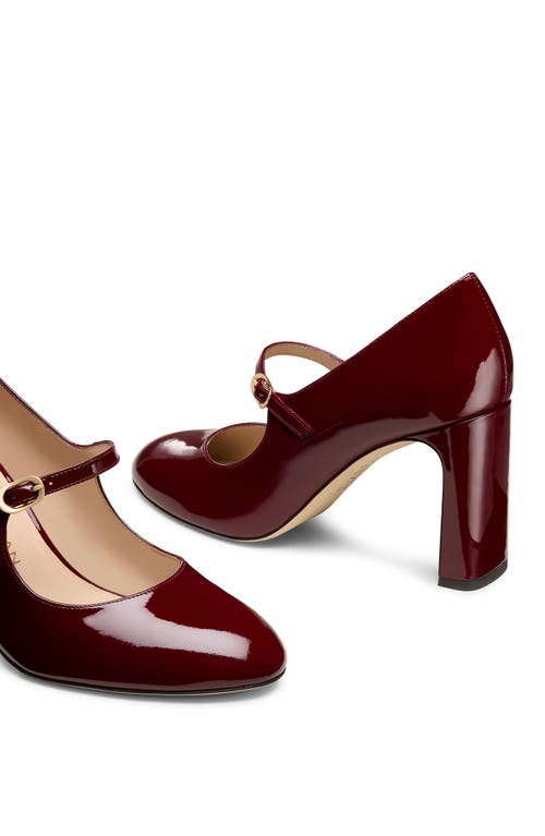 Stuart Weitzman Babette Mary Jane 85 Pump In Burgundy