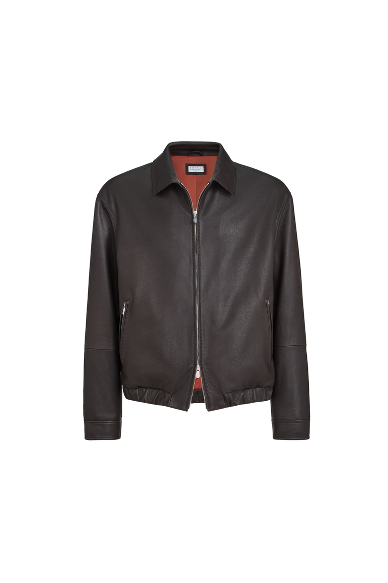 Nappa leather jacket, Alternate, color, Chocolate