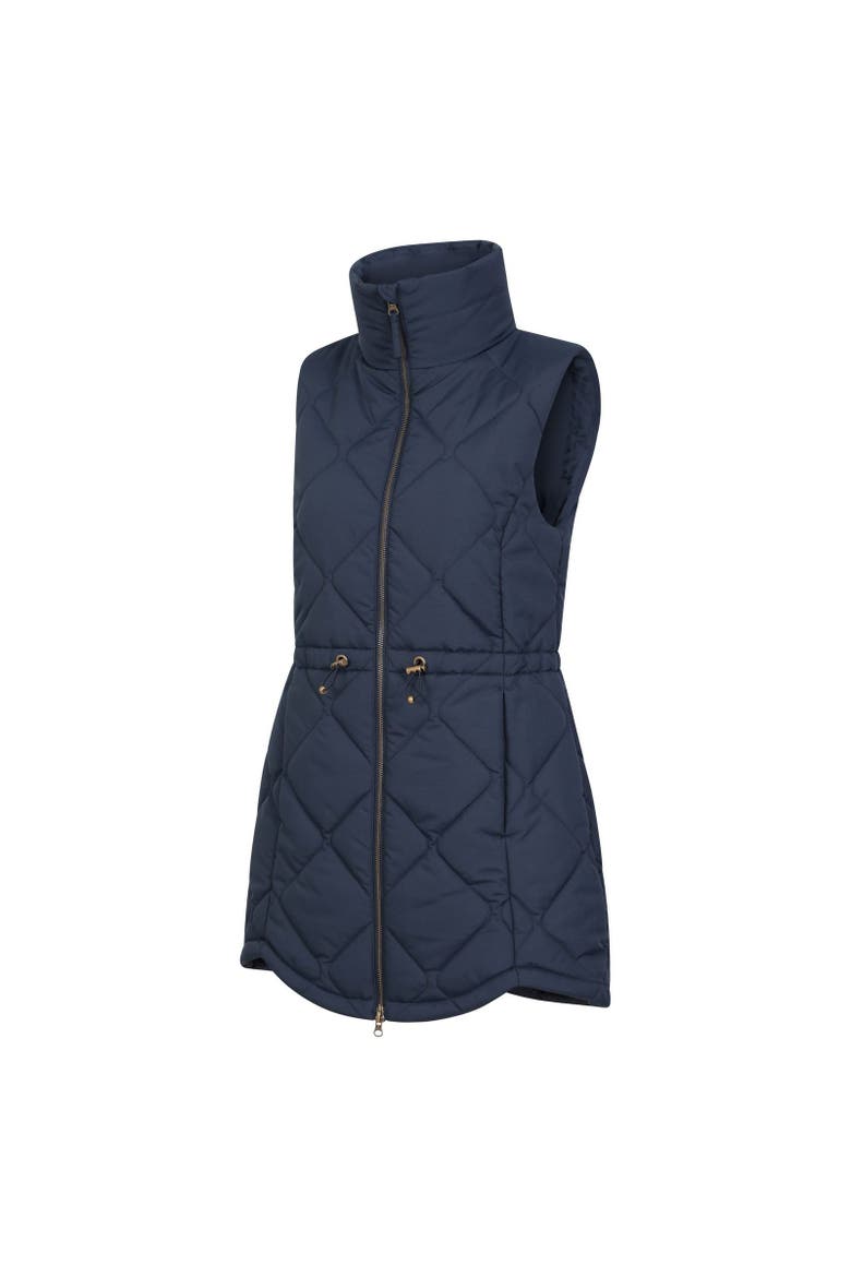 Rye Quilted Long Length Vest, Alternate, color, Navy
