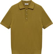 MANGO Cotton Blend Knit Polo