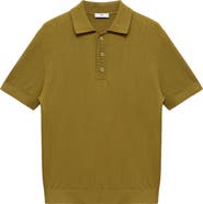 MANGO Cotton Blend Knit Polo