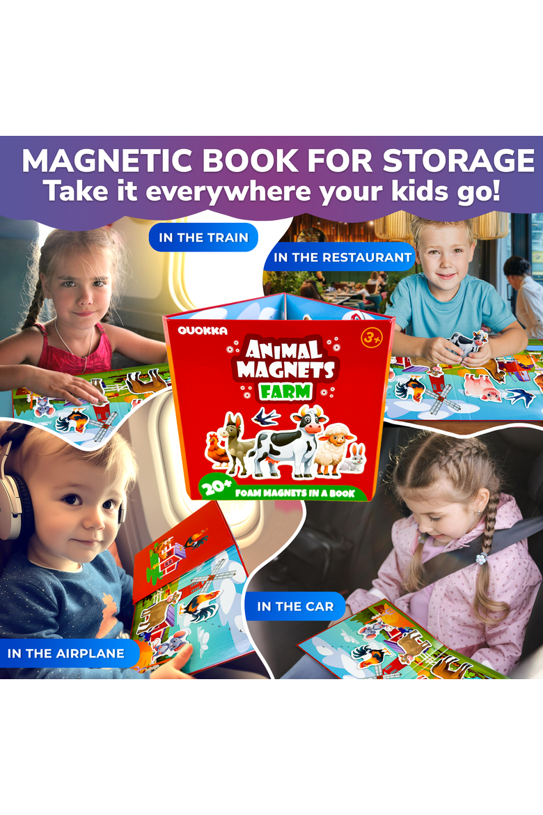 Magnetic Kids Jigsaw Puzzles - Fun 20+ Piece Game, Alternate, color, Farm