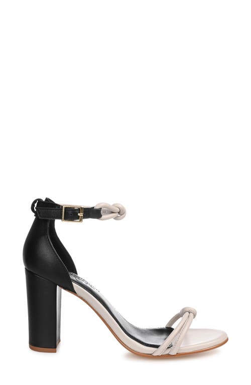 Journee Signature Jettah Ankle Strap Sandal In Black/bone