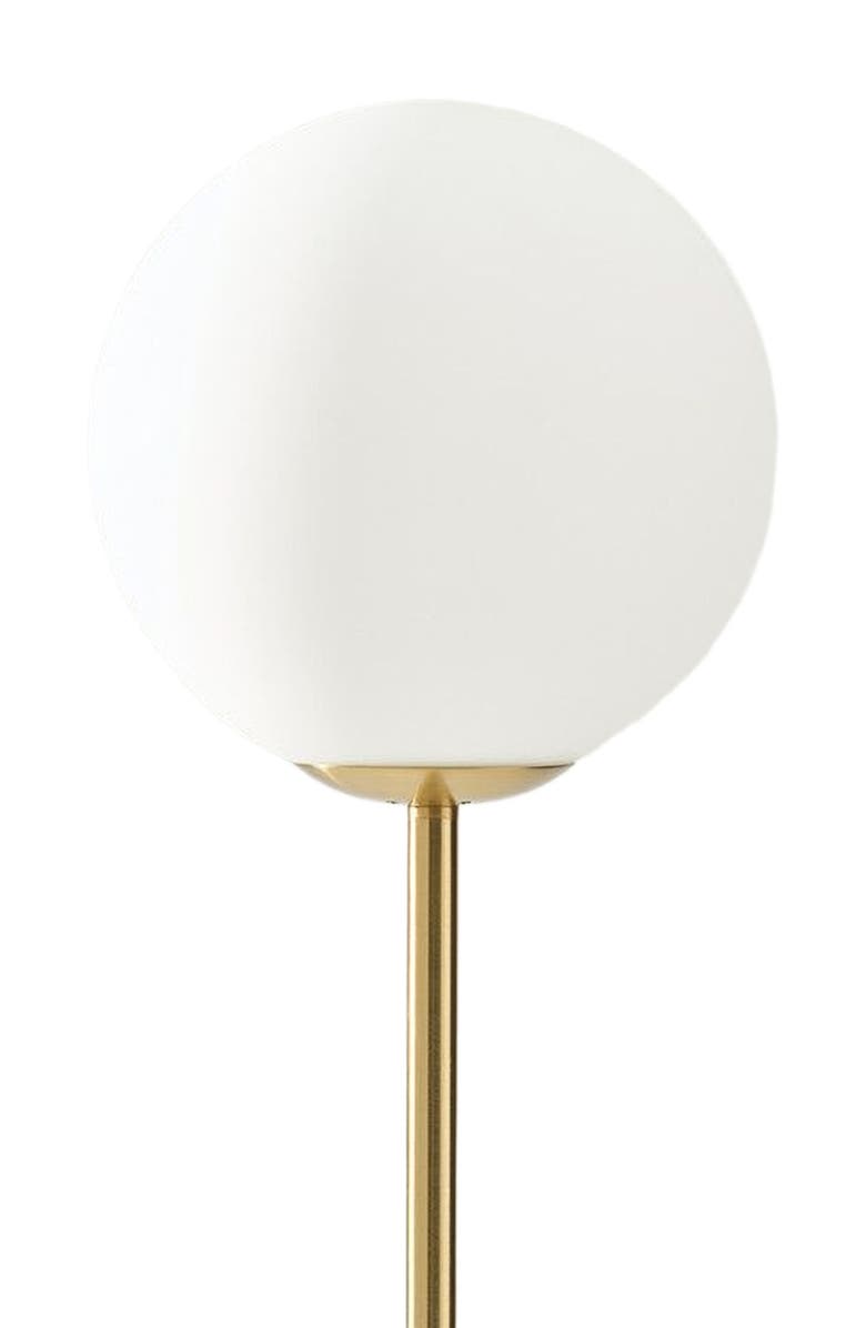 Brightech Luna 65" Modern LED Floor Lamp with Glass Globe Shade, Alternate, color, Classic Black