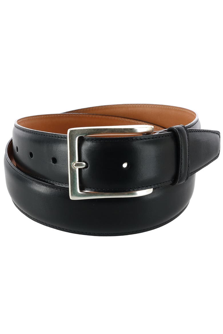 Men's Somerset Smooth Calfskin Dress Belt, Main, color, Black
