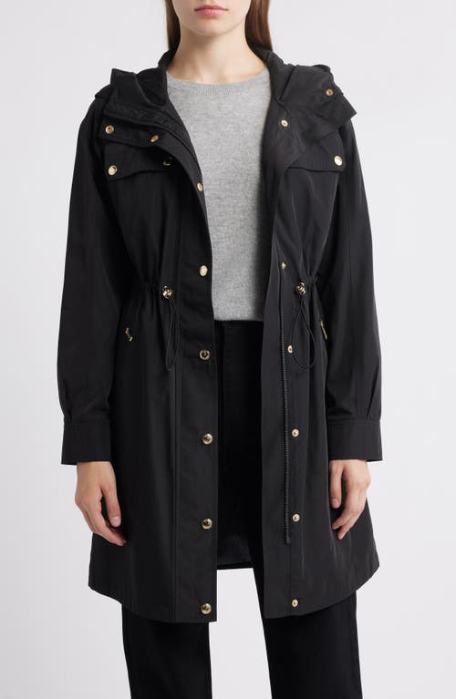 Michael Kors Foldover Hood Jacket In Black