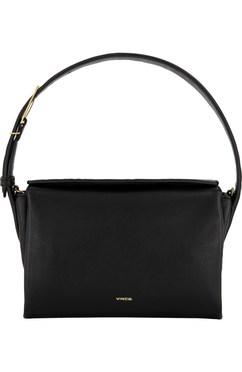 Vince Sidney Boxy Nappa Leather Shoulder Bag, Main, color, Black