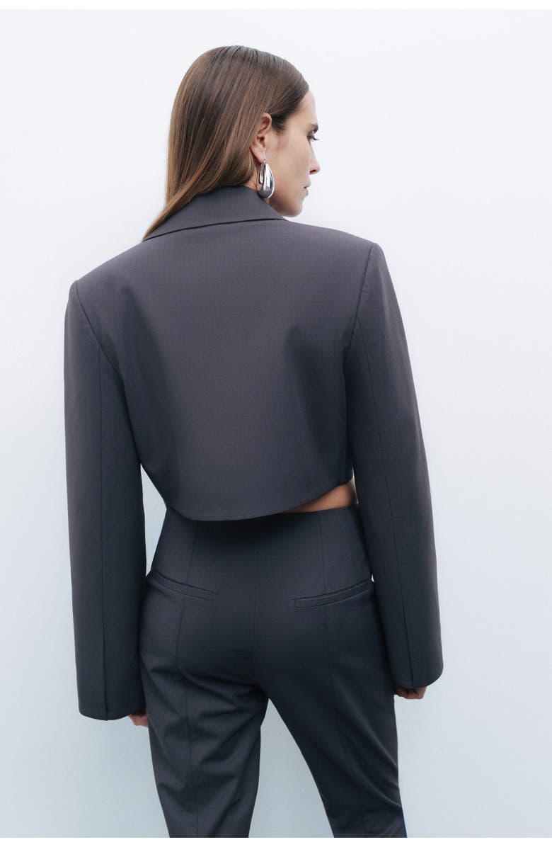 Nocturne Padded Shoulder Crop Jacket, Alternate, color, 