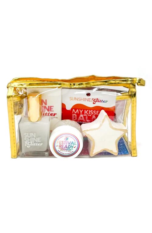 Sunshine & Glitter Seeing Stars Bath Set In White