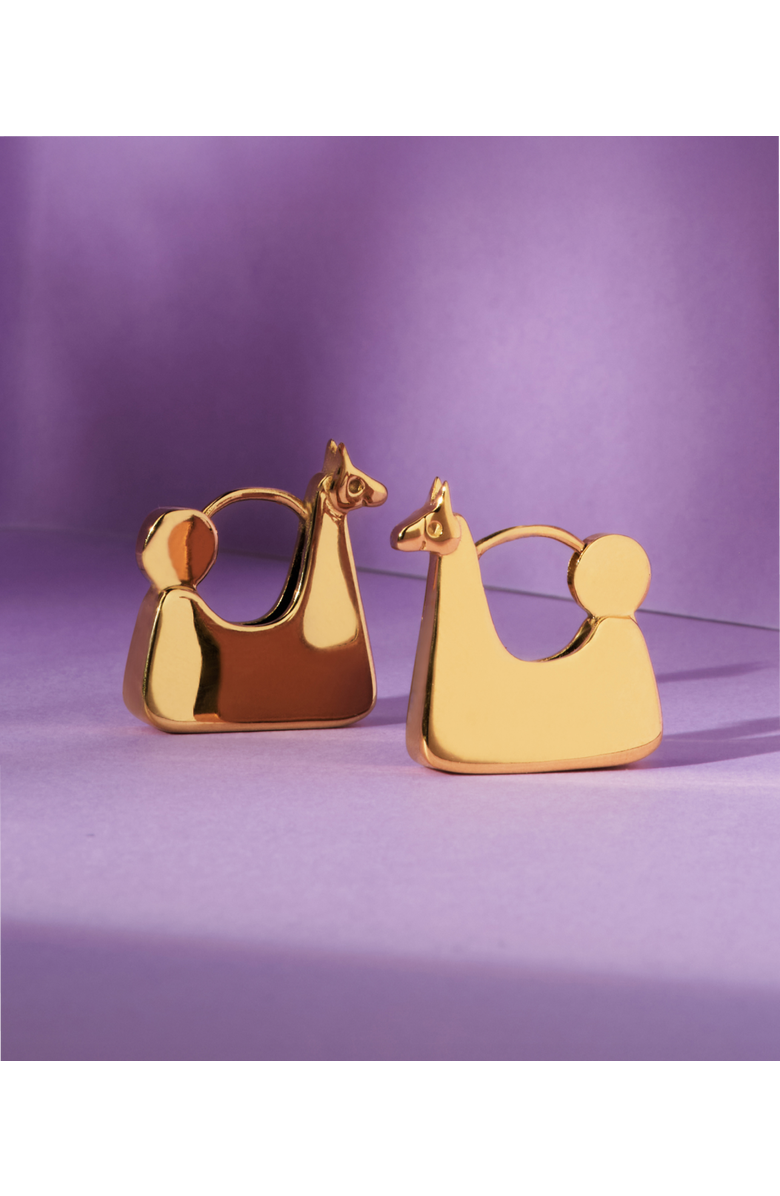 Hey Harper Llama Earrings, Alternate, color, Gold