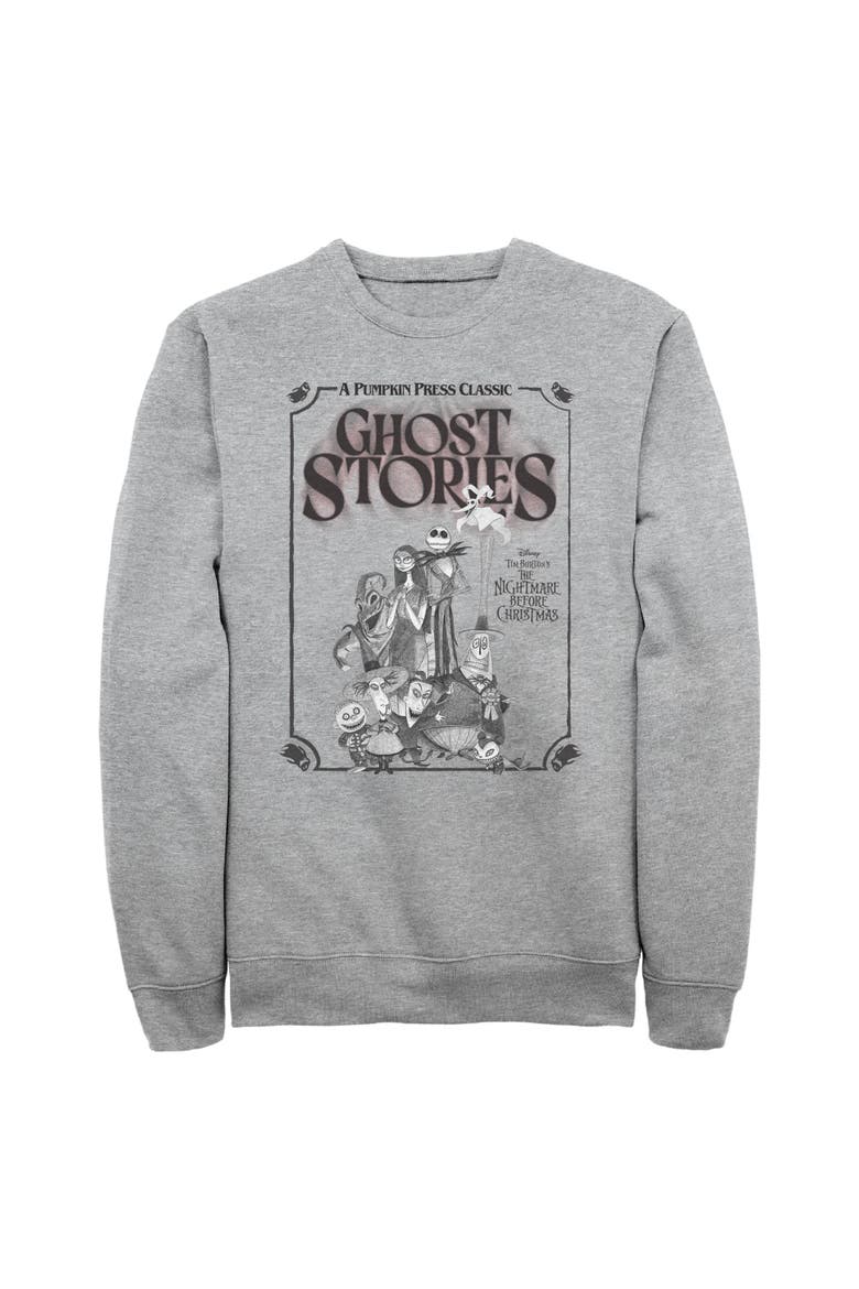 Mens The Nightmare Before Christmas Ghost Stories Frame Sweatshirt, Main, color, Athletic Heather