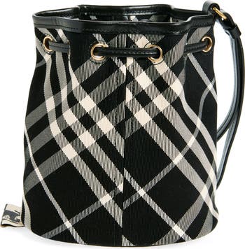 Burberry Check Drawstring Canvas Pouch | Nordstrom