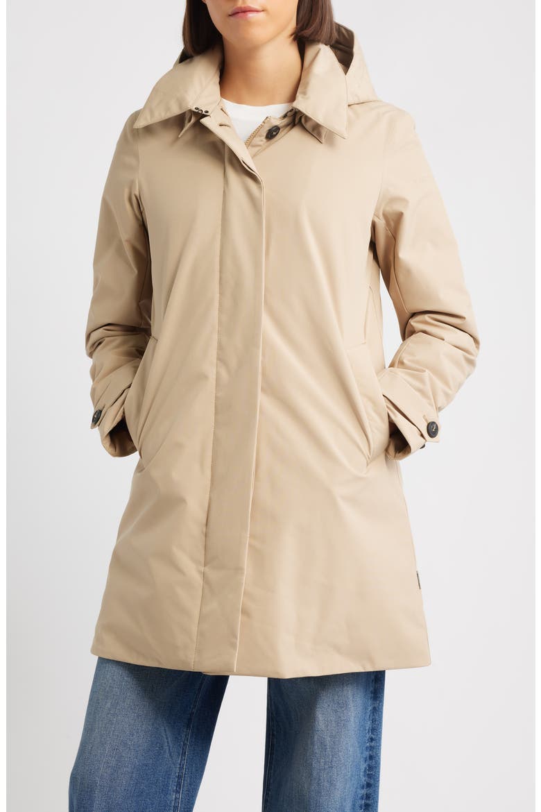 Embie Water Resistant Hooded Jacket, Main, color, STARDUST BEIGE