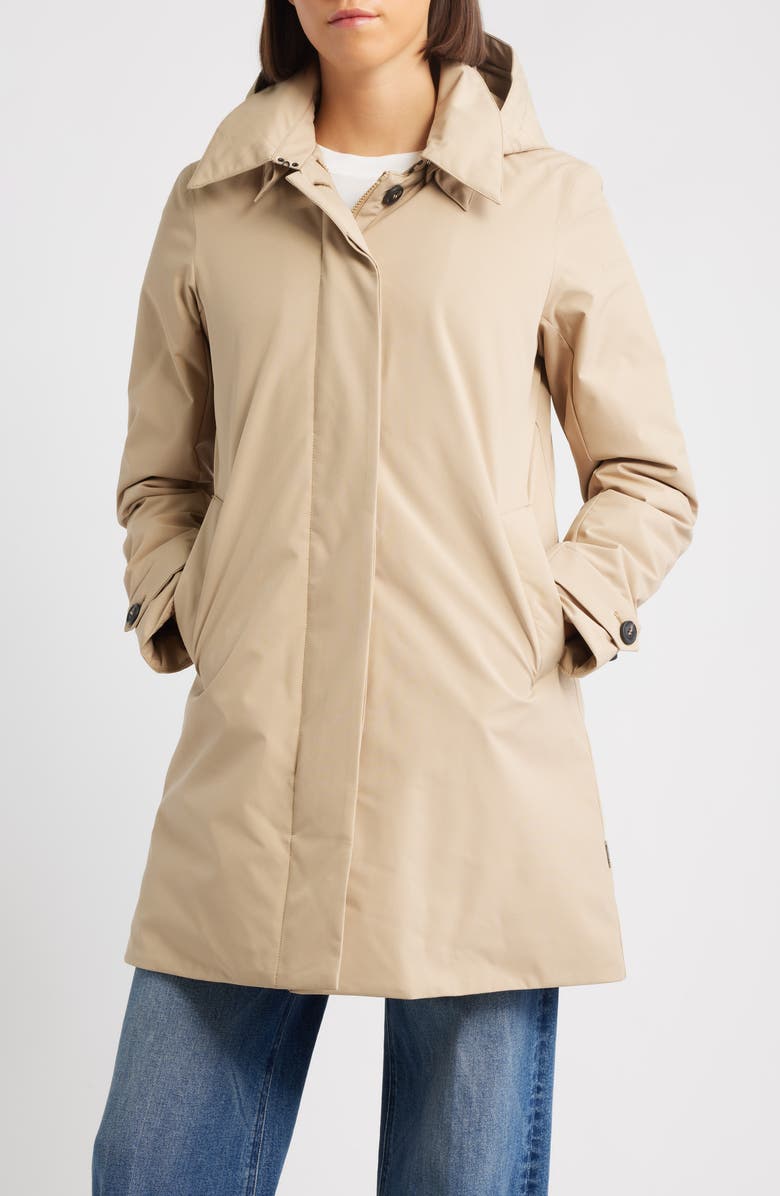 Save The Duck Embie Water Resistant Hooded Jacket, Main, color, Stardust Beige