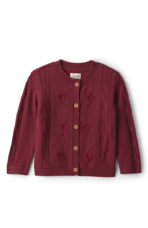 Kids' Organic Cotton Cable Knit Cardigan