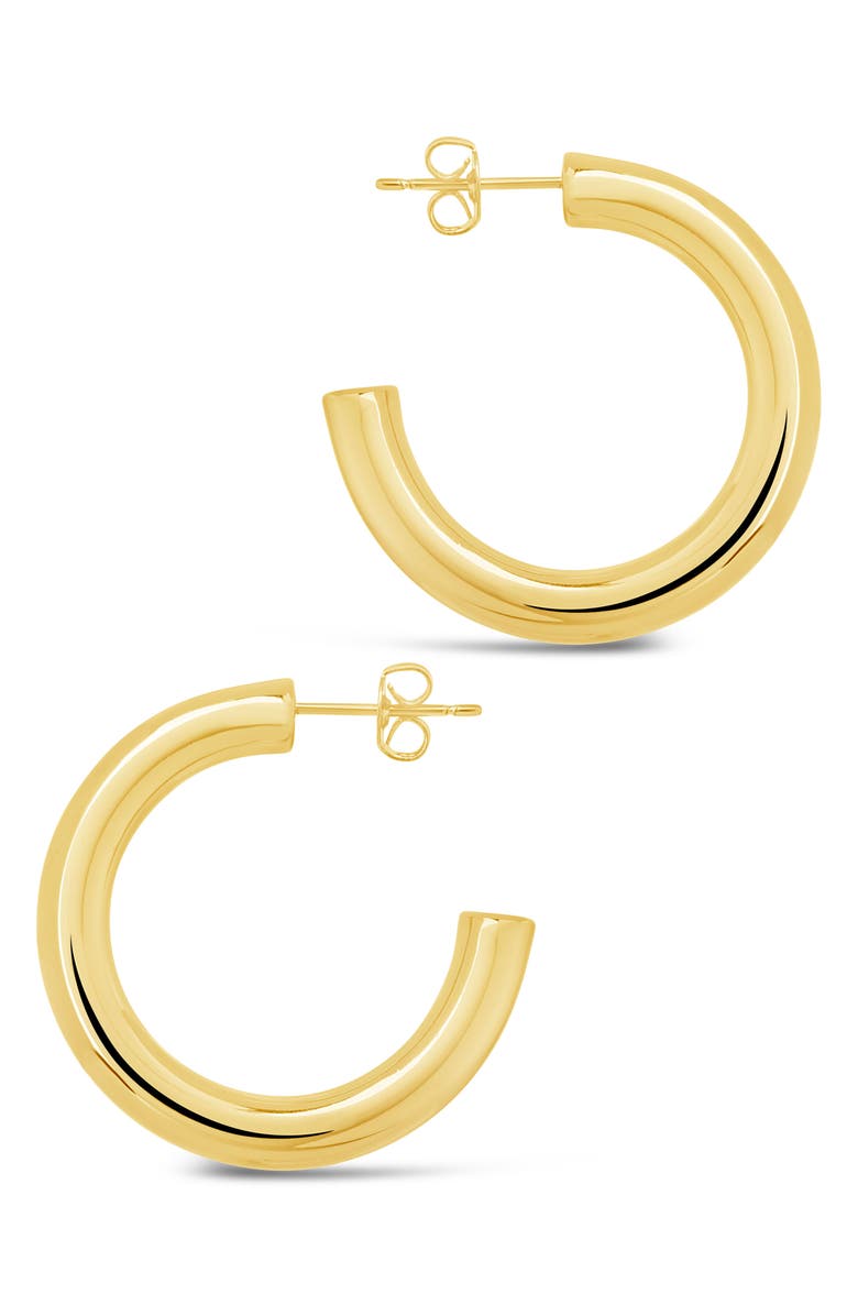 Sterling Forever Rory Hoop Earrings, Alternate, color, Gold