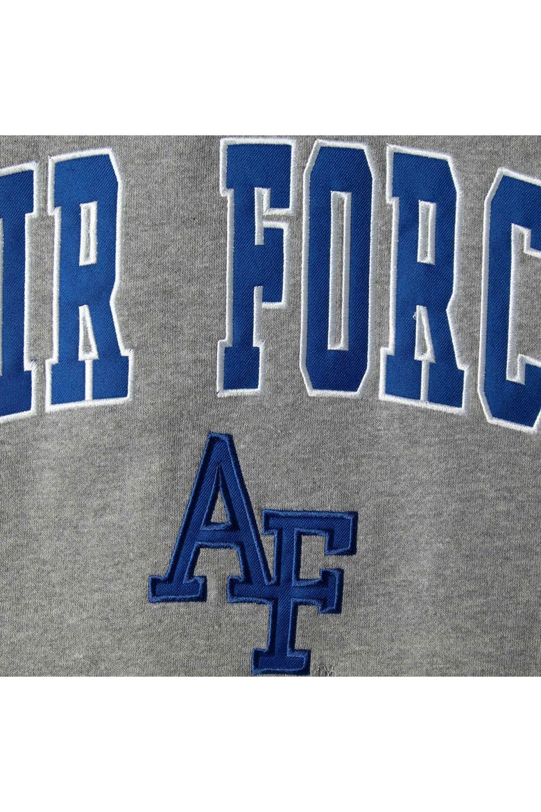 Men's Colosseum Heathered Gray Air Force Falcons Arch & Logo Sweatshirt, Alternate, color, Heather Gray