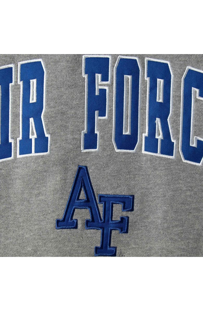 COLOSSEUM Men's Colosseum Heathered Gray Air Force Falcons Arch & Logo Sweatshirt, Alternate, color, Heather Gray