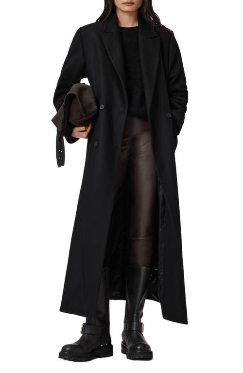 Allsaints Cora Leather Leggings In Brown