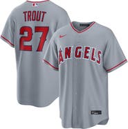 Nike Men's Nike Mike Trout Gray Los Angeles Angels Road Replica Jersey