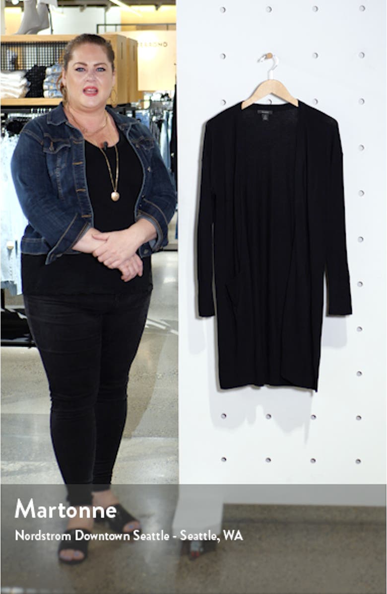 Open Front Pocket Cardigan, sales video thumbnail