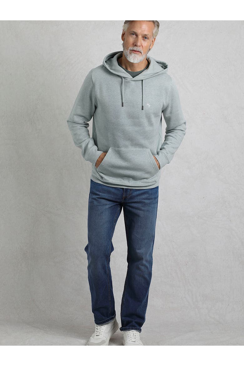 Hugo Branded Popover Hoodie, Main, color, Grey Marl