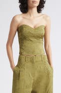 Ulla Johnson Heleen Pleated Strapless Bustier Top