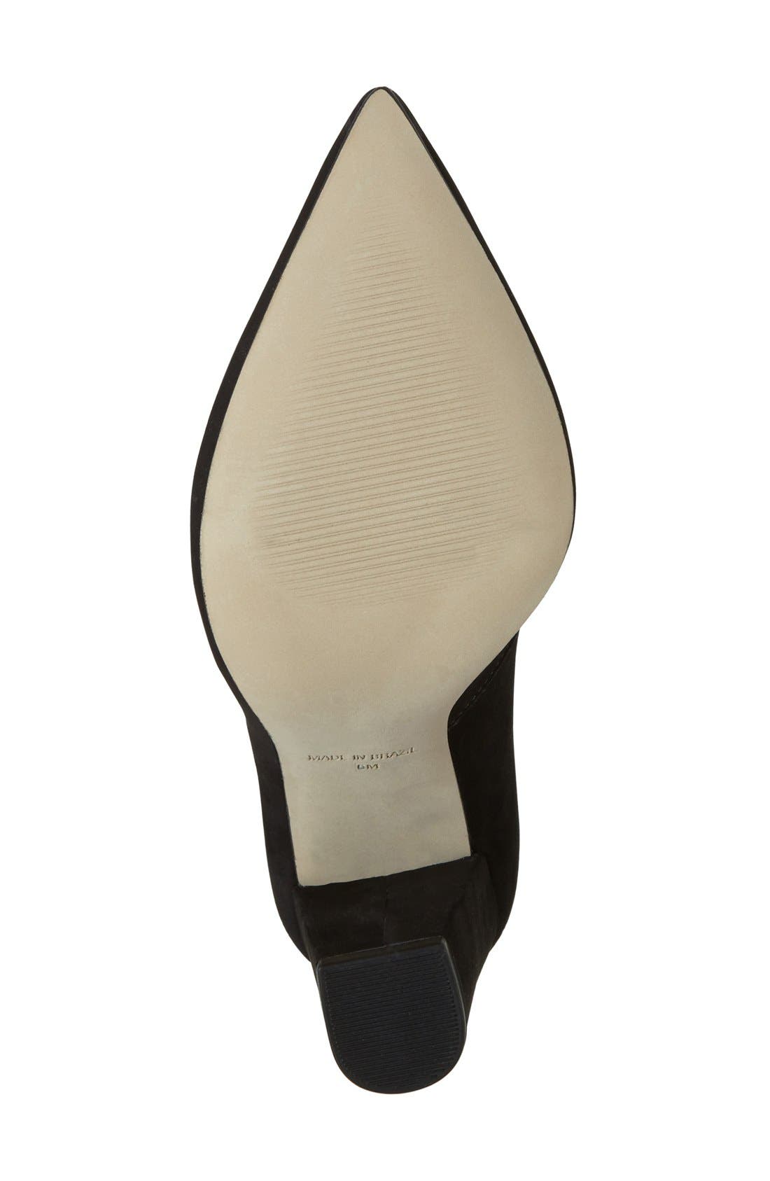 'Primpy' Pointy Toe Block Heel Pump, Alternate, color, BLACK NUBUCK