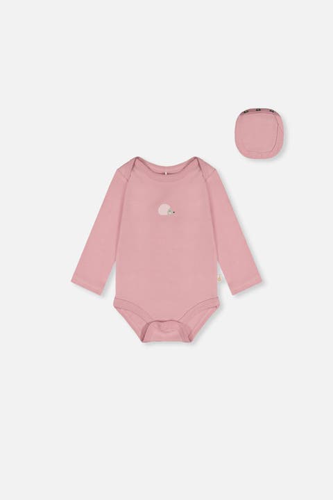 Organic Cotton Long Sleeve Hedgehog Romper