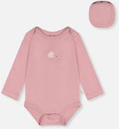 Deux par Deux Organic Cotton Long Sleeve Hedgehog Romper